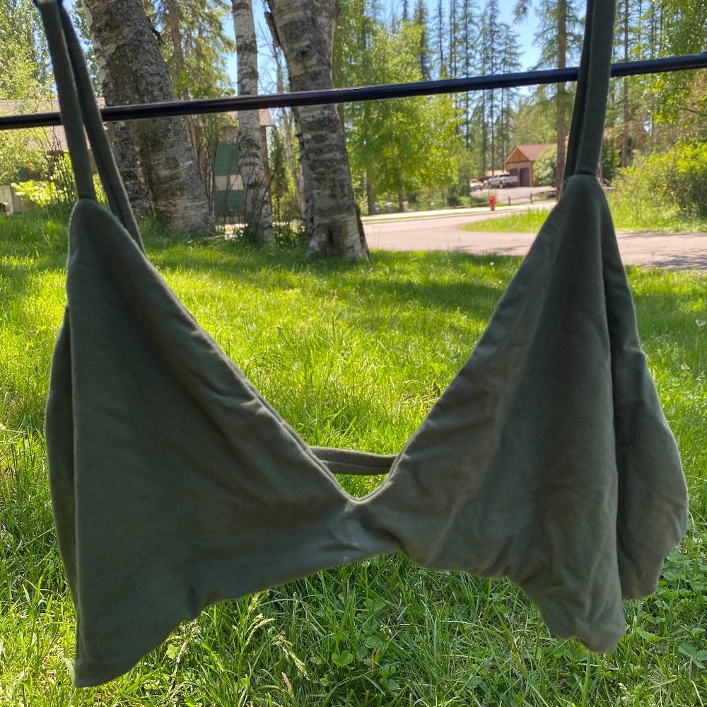 Hara Stella Low Cut Bralette, Olive, 4XL